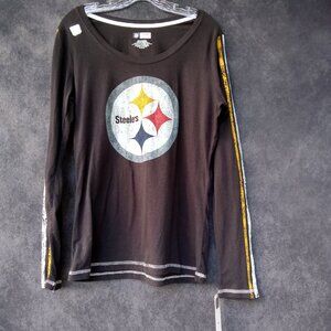 Y2K NFL Pittsburgh Steelers Football NEW long sleeve pullover T-Shirt Size XL